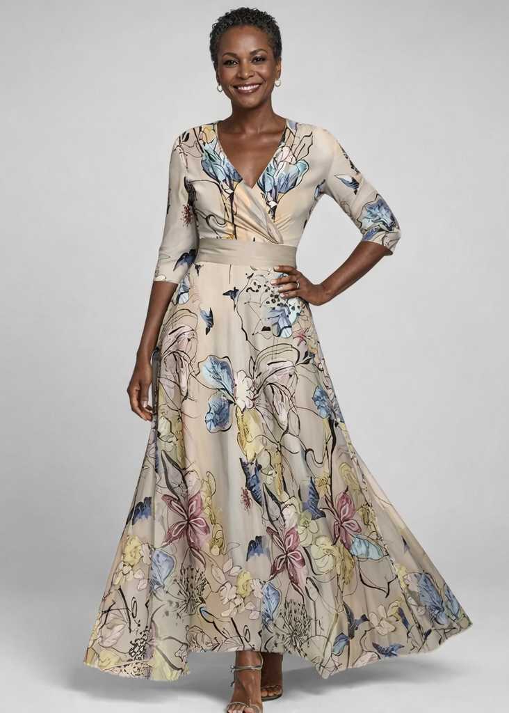 COZYA | Denise - Sukienka Maxi w Kwiaty