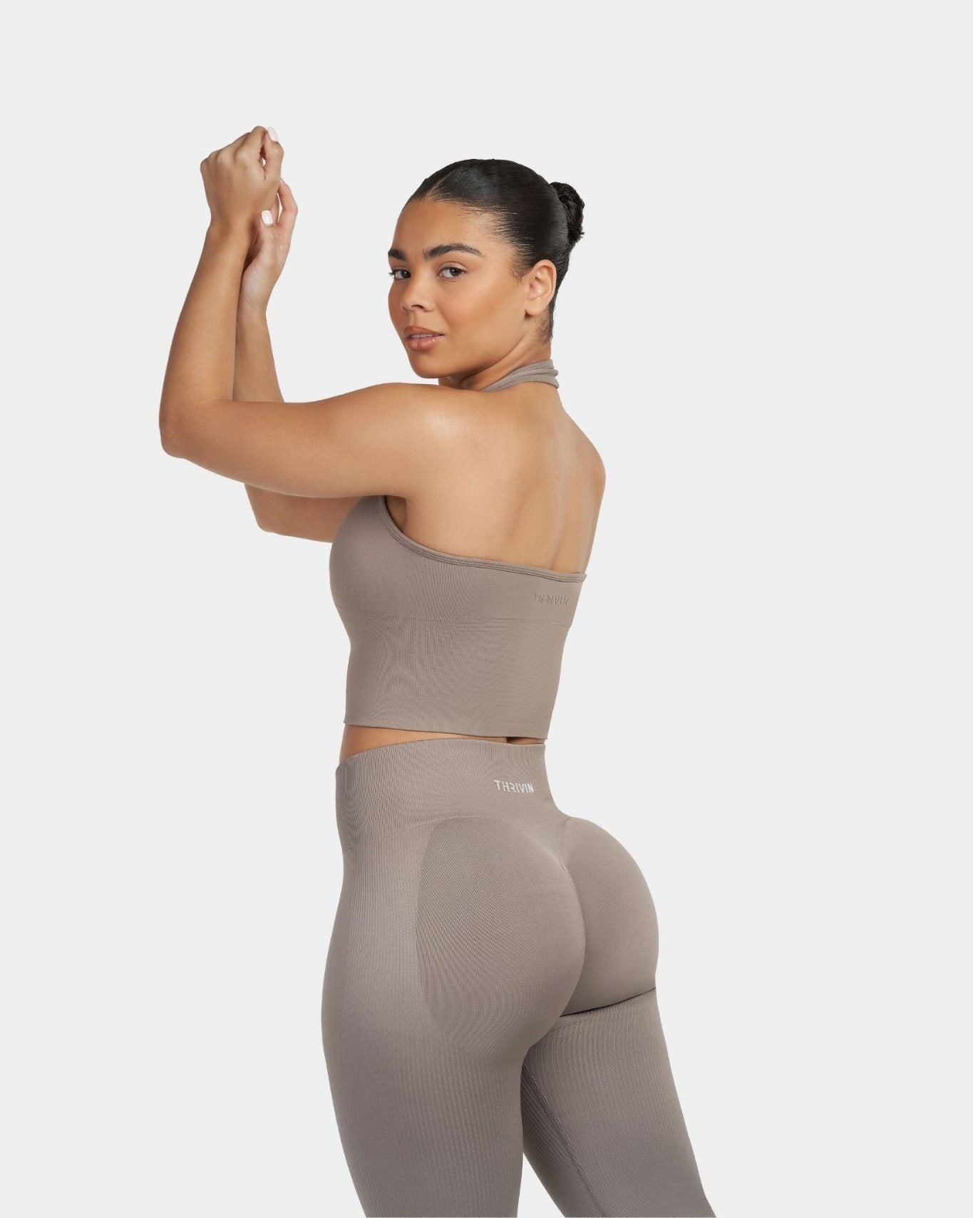 Top modelujący z halterem | Khaki