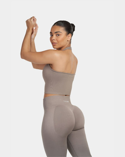 Top modelujący z halterem | Khaki