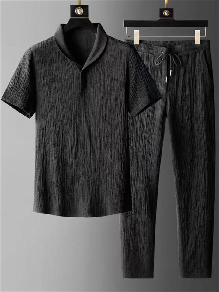 Trendy jednokolorowe zestawy z krótkim rękawem 2-częściowe