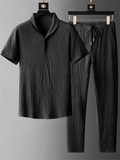 Trendy jednokolorowe zestawy z krótkim rękawem 2-częściowe