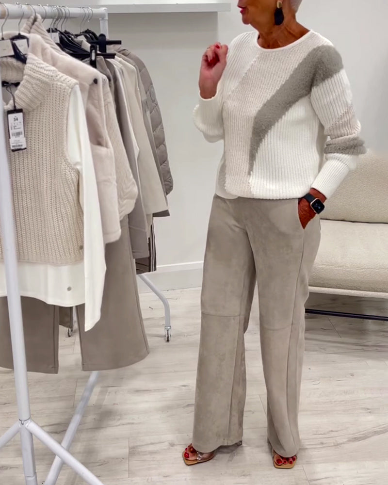 Sweter Crew Neck Wygodny Casual