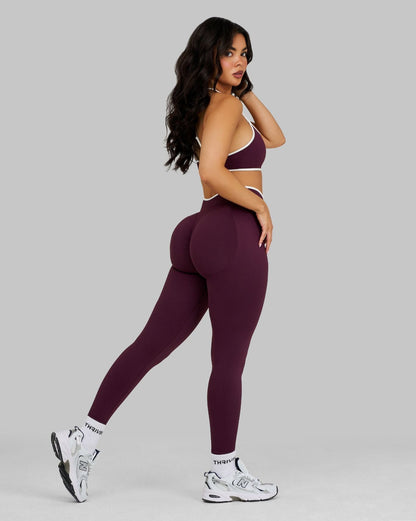 Legginsy Outline V Waist | Zimowa Śliwka