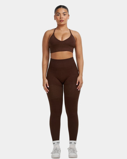 Bardzo Elastyczny Biustonosz Seamless | Bourbon Brown