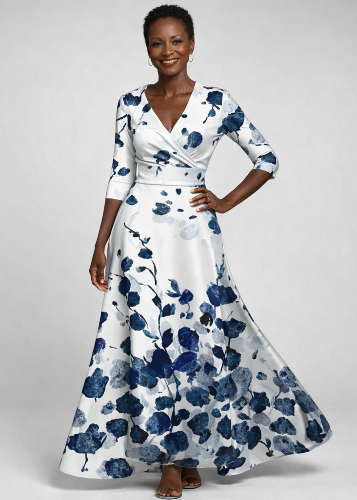 COZYA | Denise - Sukienka Maxi w Kwiaty