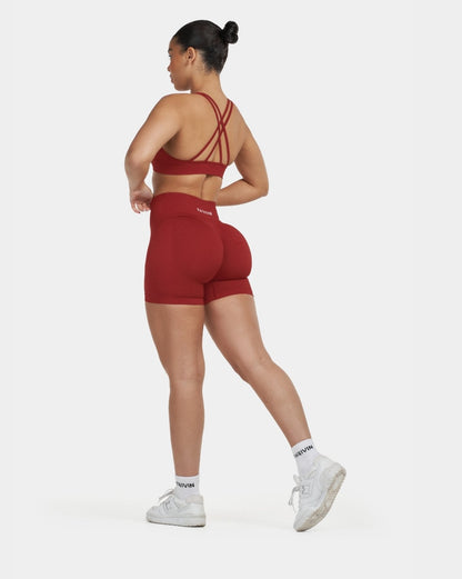 Biustonosz Sportowy V-Neck Sculpt Seamless | Cherry Spice