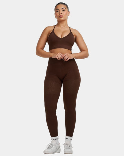 Bardzo Elastyczny Biustonosz Seamless | Bourbon Brown
