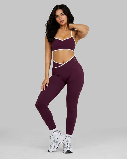 Legginsy Outline V Waist | Zimowa Śliwka