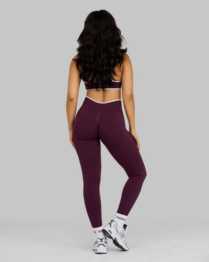 Legginsy Outline V Waist | Zimowa Śliwka