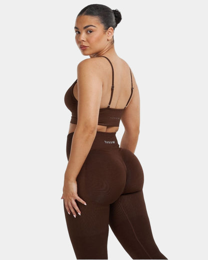 Bardzo Elastyczny Biustonosz Seamless | Bourbon Brown