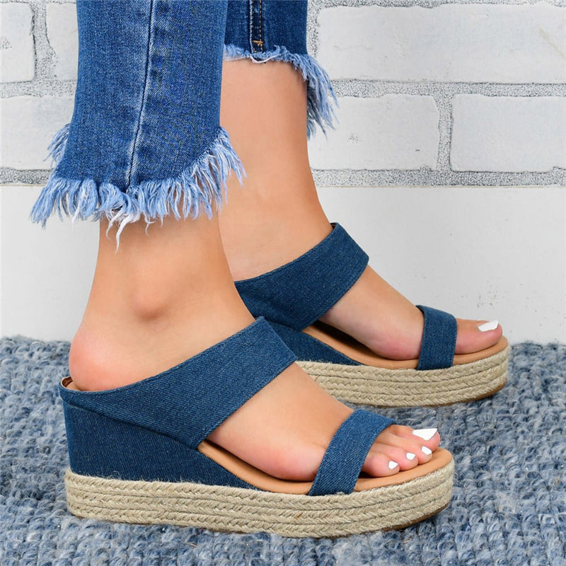 Kobiece Super Urocze Casual Wedges Sandały