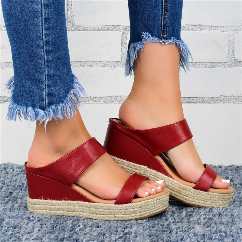 Kobiece Super Urocze Casual Wedges Sandały