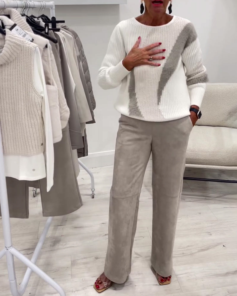 Sweter Crew Neck Wygodny Casual