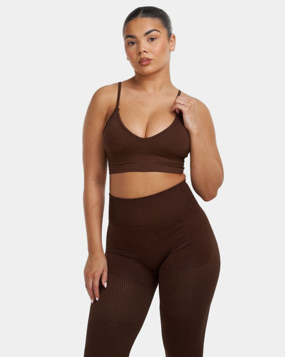 Bardzo Elastyczny Biustonosz Seamless | Bourbon Brown