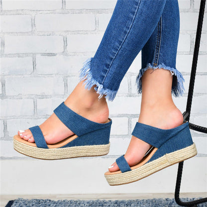 Kobiece Super Urocze Casual Wedges Sandały