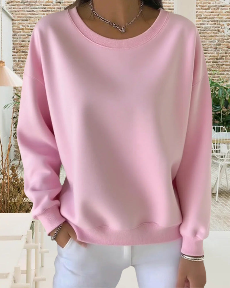 Hoodie Casual Jednolity Kolor