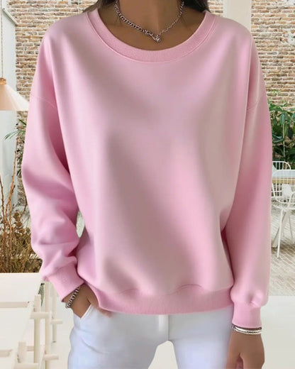 Hoodie Casual Jednolity Kolor