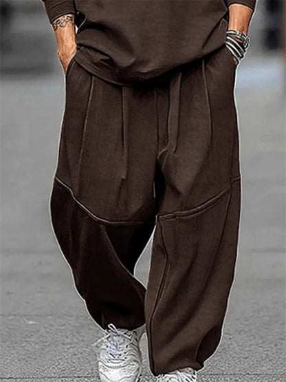 ‌Męski jesienny streetwear, wygodny, modny, luźny zestaw