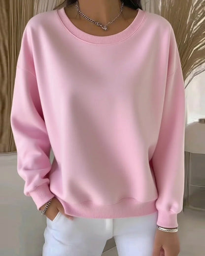 Hoodie Casual Jednolity Kolor