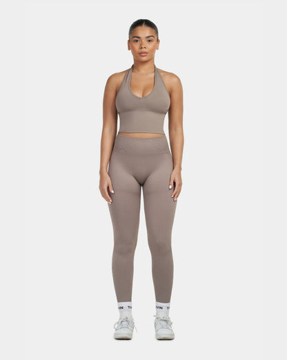 Top modelujący z halterem | Khaki