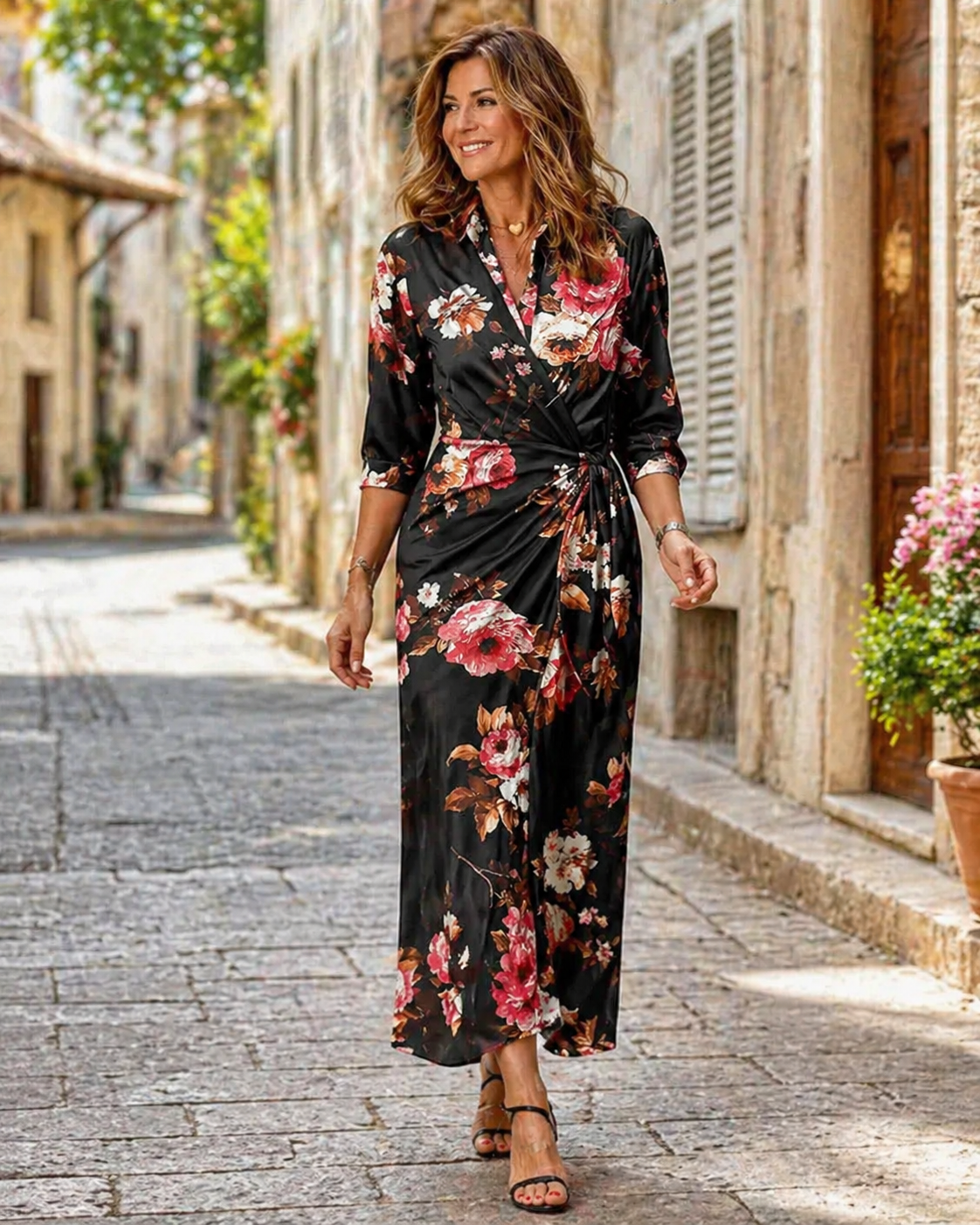 COZYA | Lola - Maxi Print Sukienka