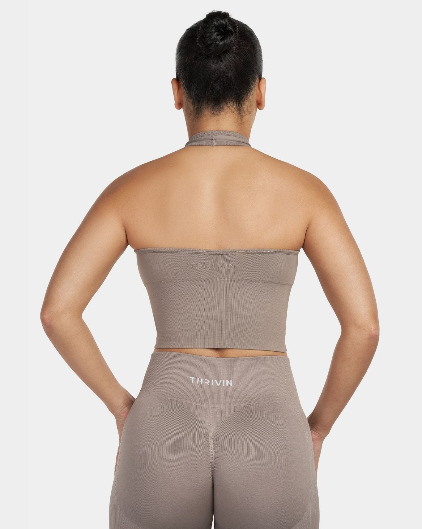 Top modelujący z halterem | Khaki
