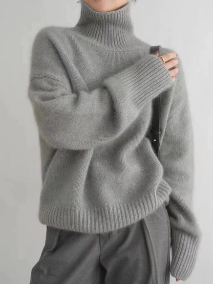 Isabella – Sweter z wysokim kołnierzem z kaszmiru