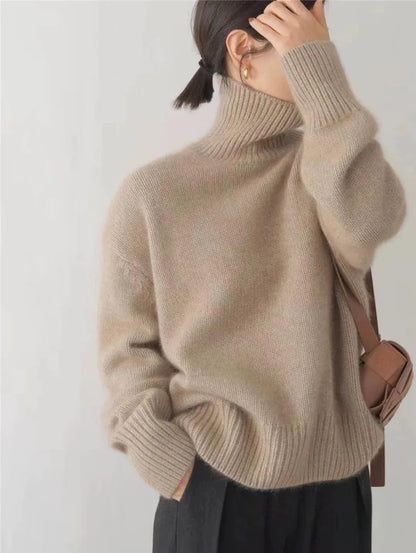 Isabella – Sweter z wysokim kołnierzem z kaszmiru