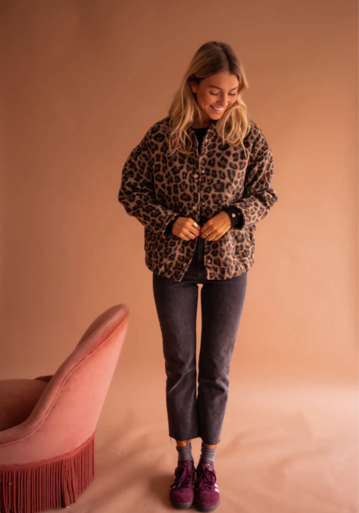 LEONA™ | Kurtka Bomber w Cętki