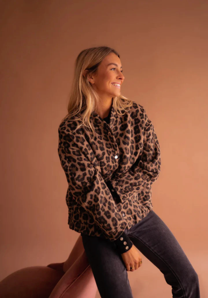LEONA™ | Kurtka Bomber w Cętki