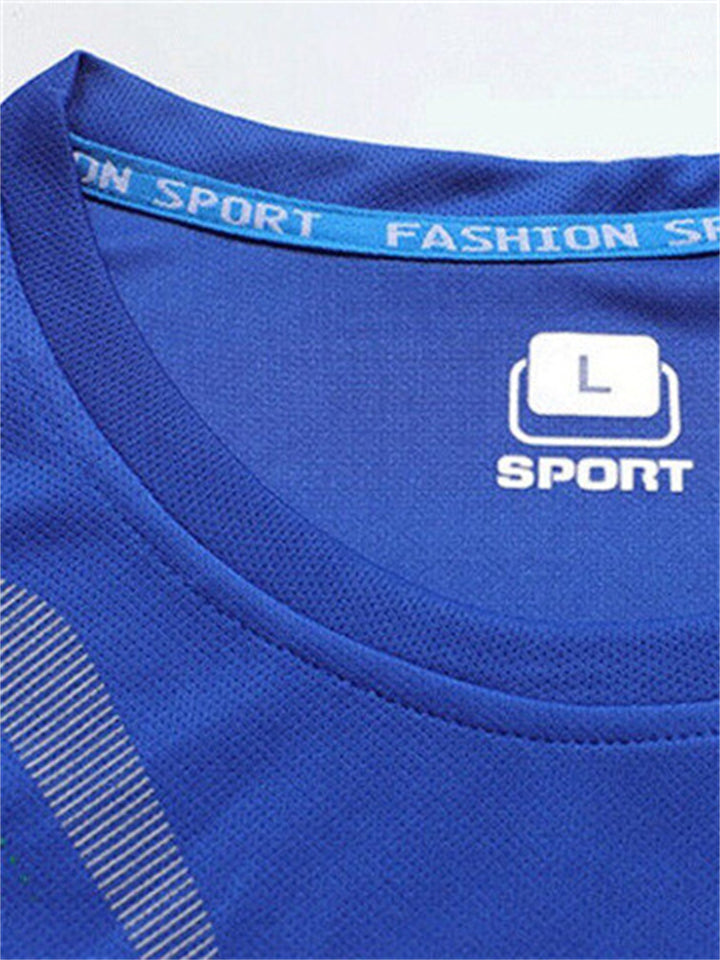Letnie sportowe, oddychające, szybko schnące, krótki rękaw top + luźne szorty