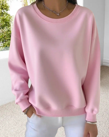 Hoodie Casual Jednolity Kolor
