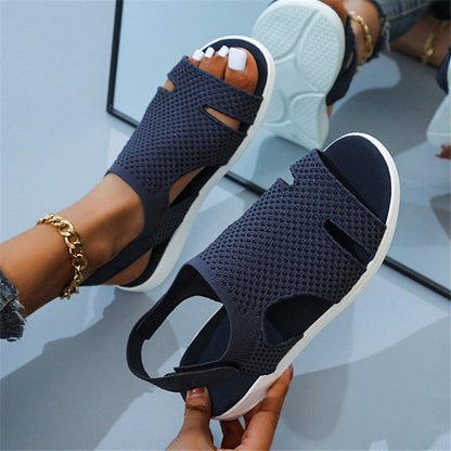 Kobiece Urocze Wygodne Sandały Mesh z Otwartych Palcami