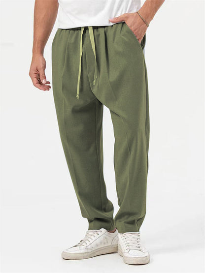 Męskie Stylowe Oversize'owe Ubrania: Koszula Hem + Spodnie Baggy